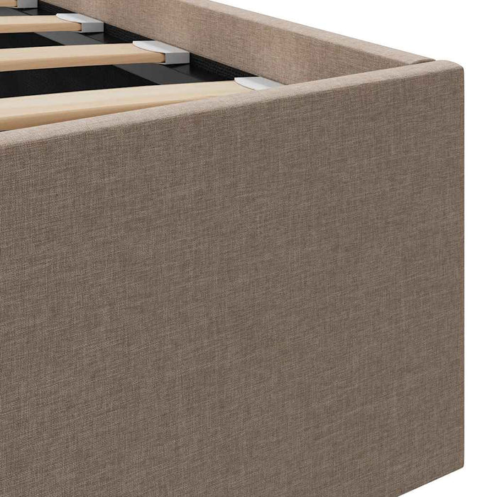 Cadru de pat hidraulic cu ladă, gri taupe, 180 x 200 cm, textil - WALTI WALTI