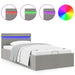 Cadru pat hidraulic cu ladă LED gri deschis 90x200 cm textil - WALTI WALTI