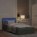 Cadru pat hidraulic ladă&LED gri deschis 100x200 cm textil - WALTI WALTI