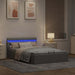 Cadru pat hidraulic ladă LED gri deschis 120x200 cm textil - WALTI WALTI