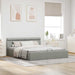 Cadru pat hidraulic cu ladă LED gri deschis 180x200 cm textil - WALTI WALTI