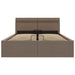 Cadru pat hidraulic depozitare LED gri taupe 120x200 cm textil - WALTI WALTI