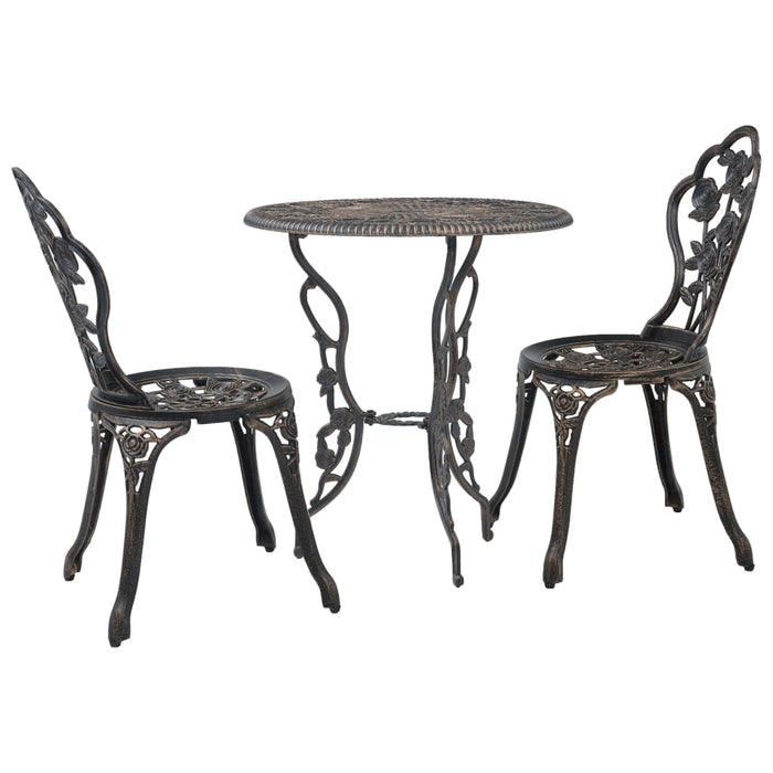 Set mobilier bistro, 3 piese, aluminiu turnat - WALTI WALTI
