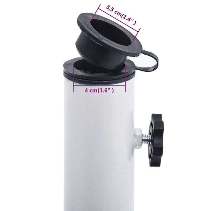 Suport de umbrelă, alb, 12 kg, fontă, 48 cm - WALTI WALTI