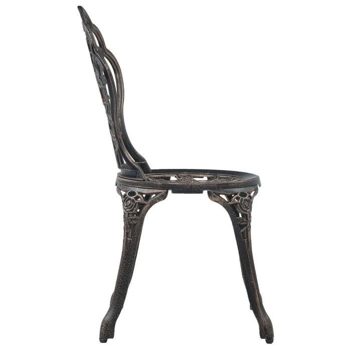 Scaune de bistro, 2 buc., bronz, aluminiu turnat - WALTI WALTI