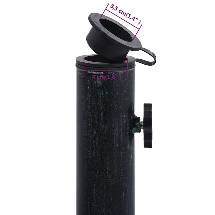 Suport de umbrelă, verde, 9 kg, fontă, 40 cm - WALTI WALTI