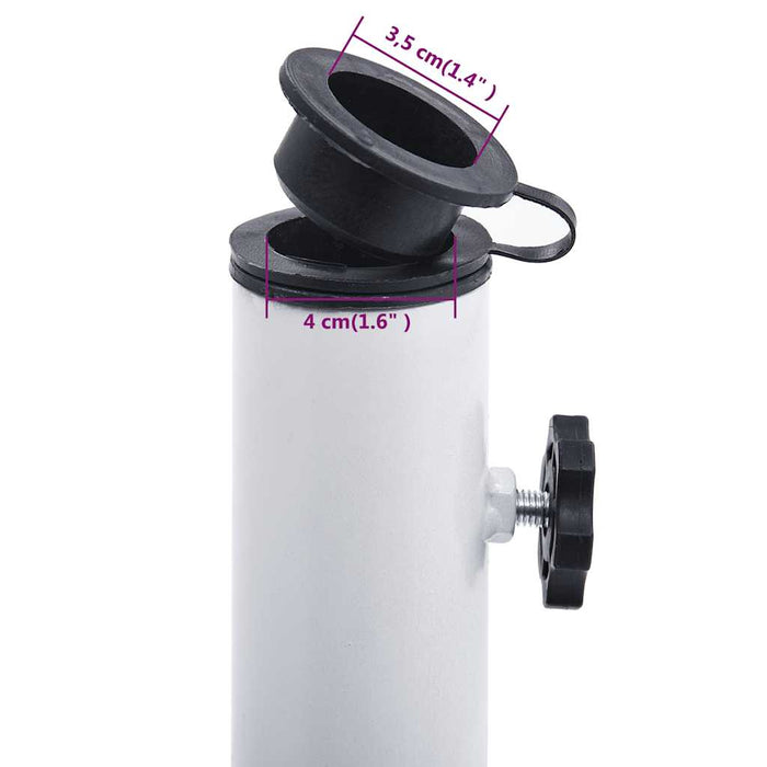 Suport de umbrelă, alb, 9 kg, fontă, 40 cm - WALTI WALTI