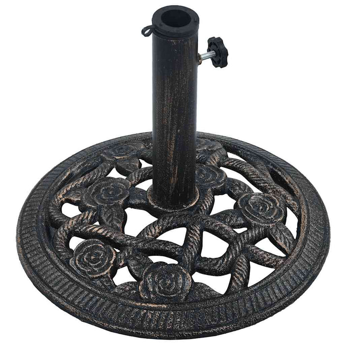 Suport de umbrelă, negru și bronz, 9 kg, fontă, 40 cm - WALTI WALTI
