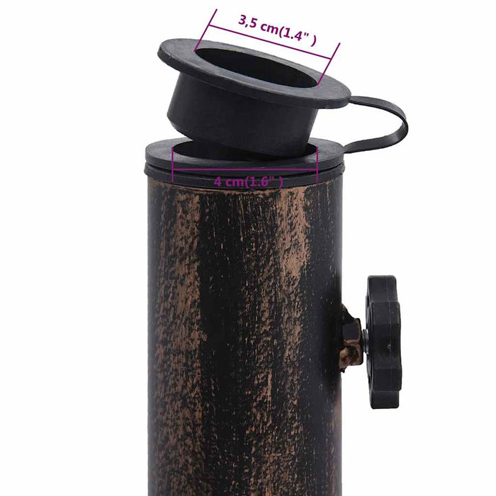 Suport de umbrelă, bronz, 12 kg, fontă, 49 cm - WALTI WALTI