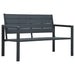 Bancă de grădină, gri, 120 cm, HDPE, aspect de lemn - WALTI WALTI