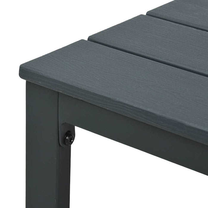 Măsuță de cafea, gri, 98x48x39 cm, HDPE, aspect lemn WALTI