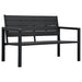 Bancă de grădină, negru, 120 cm, aspect de lemn, HDPE - WALTI WALTI