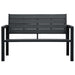 Bancă de grădină, negru, 120 cm, aspect de lemn, HDPE - WALTI WALTI