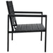 Bancă de grădină, negru, 120 cm, aspect de lemn, HDPE - WALTI WALTI