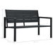 Bancă de grădină, negru, 120 cm, aspect de lemn, HDPE - WALTI WALTI