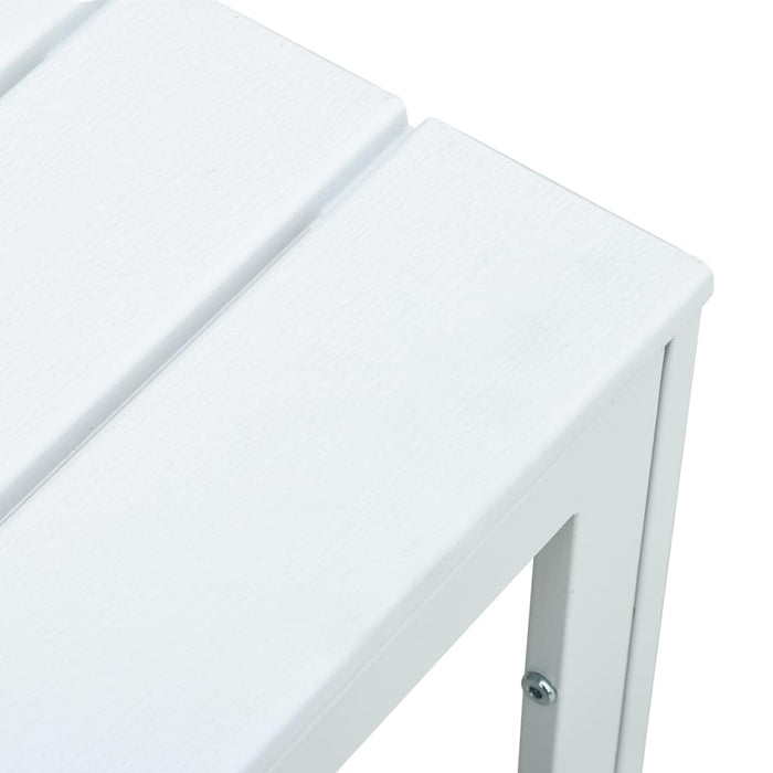 Măsuță de cafea, alb, 78x78x74 cm, HDPE, aspect lemn WALTI