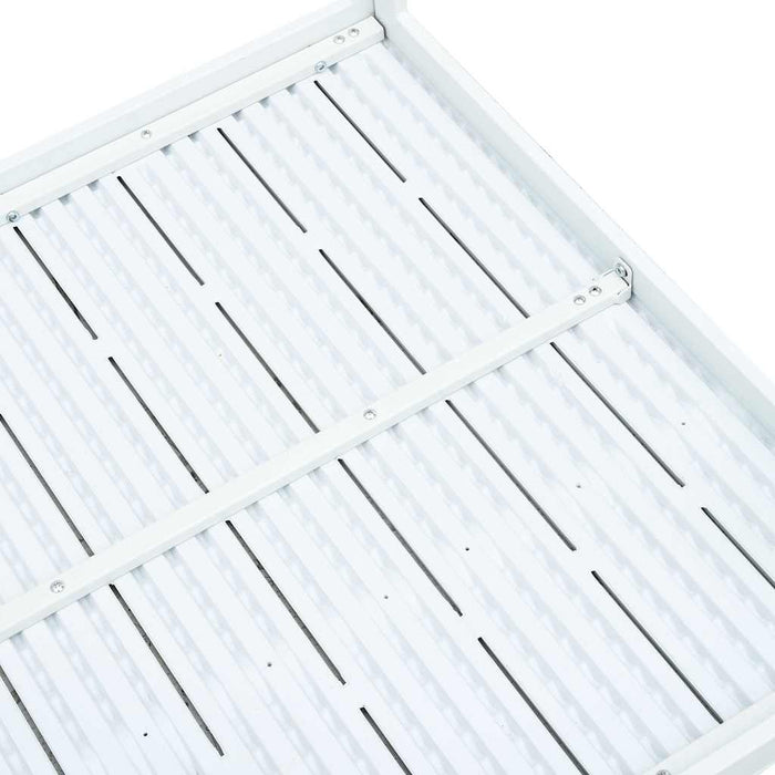 Măsuță de cafea, alb, 78x78x74 cm, HDPE, aspect lemn WALTI
