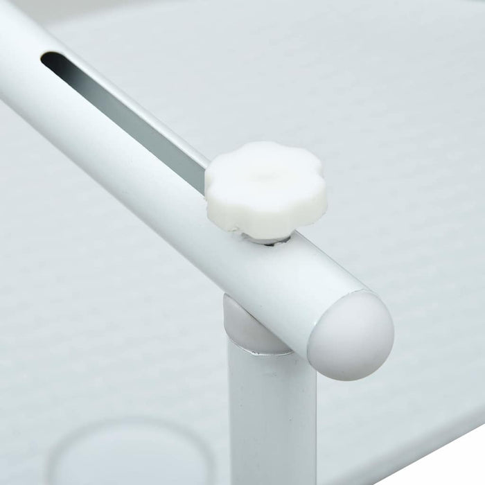 Masă balcon suspendată alb 60x64x83,5 cm plastic aspect ratan - WALTI WALTI