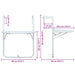 Masă balcon suspendată alb 60x64x83,5 cm plastic aspect ratan - WALTI WALTI