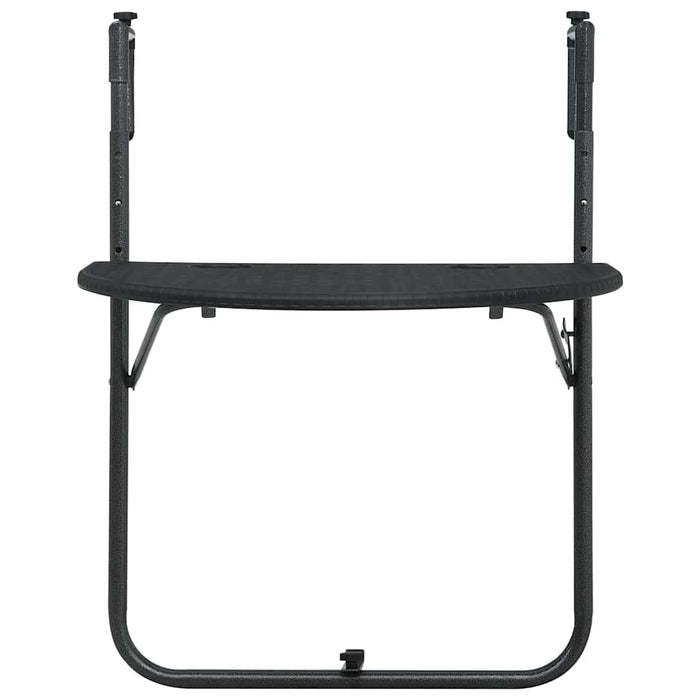 Masă balcon suspendată negru 60x64x83,5 cm plastic aspect ratan - WALTI WALTI