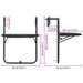 Masă balcon suspendată negru 60x64x83,5 cm plastic aspect ratan - WALTI WALTI