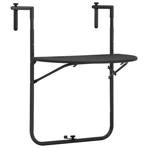 Masă balcon suspendată maro 60x64x83,5 cm plastic aspect ratan - WALTI WALTI