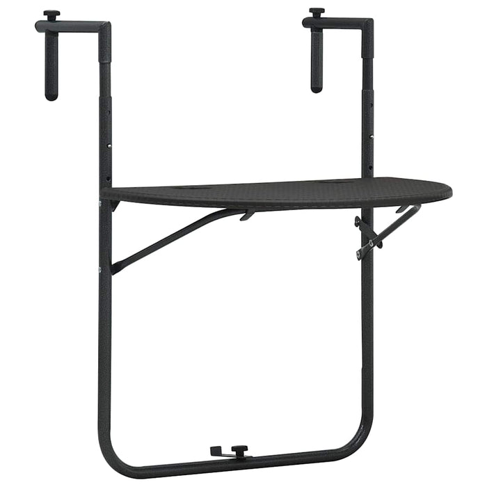 Masă balcon suspendată maro 60x64x83,5 cm plastic aspect ratan - WALTI WALTI
