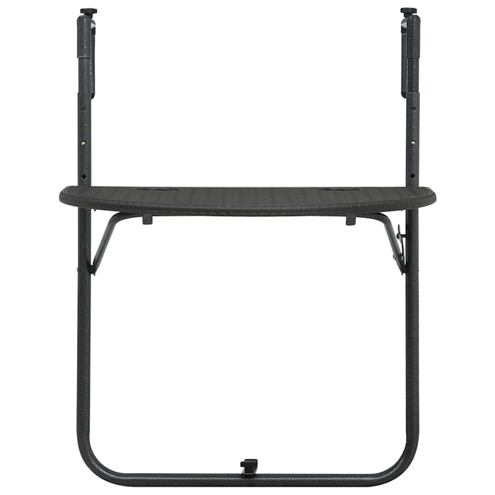 Masă balcon suspendată maro 60x64x83,5 cm plastic aspect ratan - WALTI WALTI