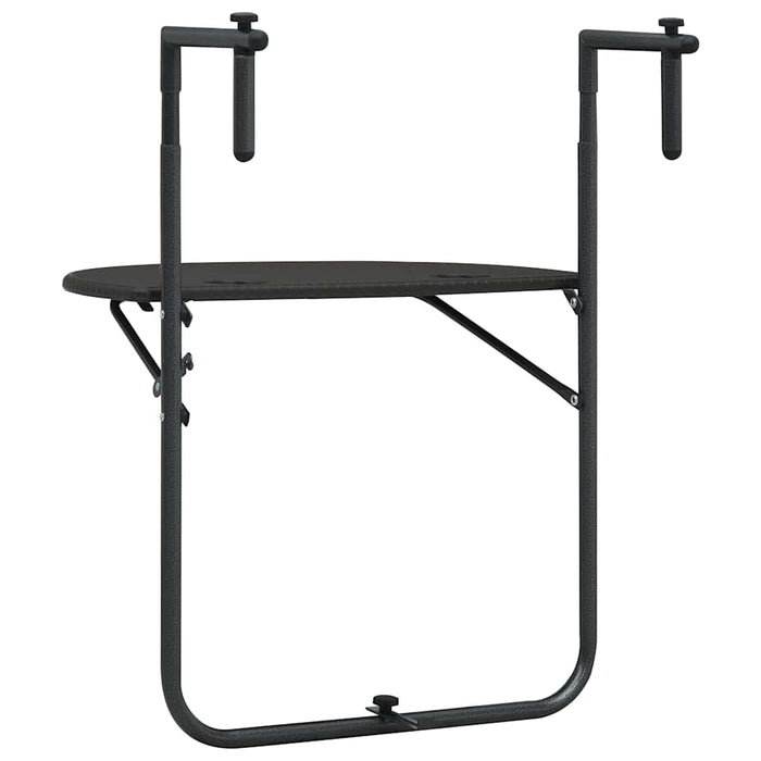 Masă balcon suspendată maro 60x64x83,5 cm plastic aspect ratan - WALTI WALTI