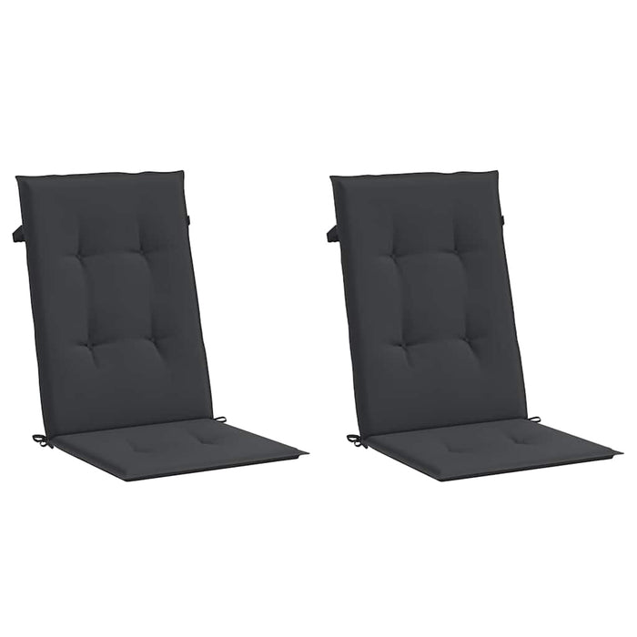 Perne scaun spătar înalt, 2 buc., negru, 120x50x3 cm, textil - WALTI WALTI