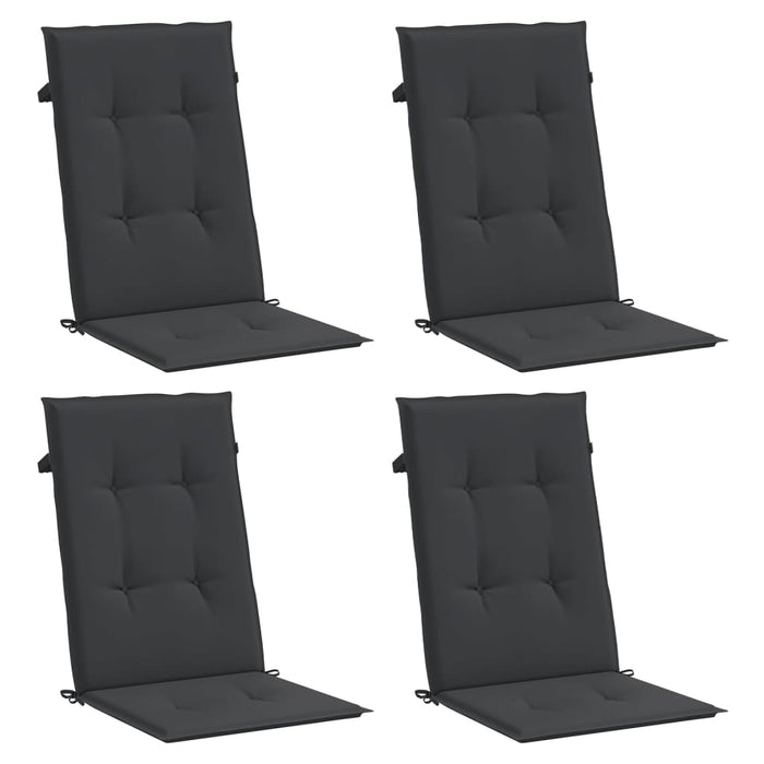 Perne scaun spătar înalt, 4 buc., negru, 120x50x3 cm, textil - WALTI WALTI