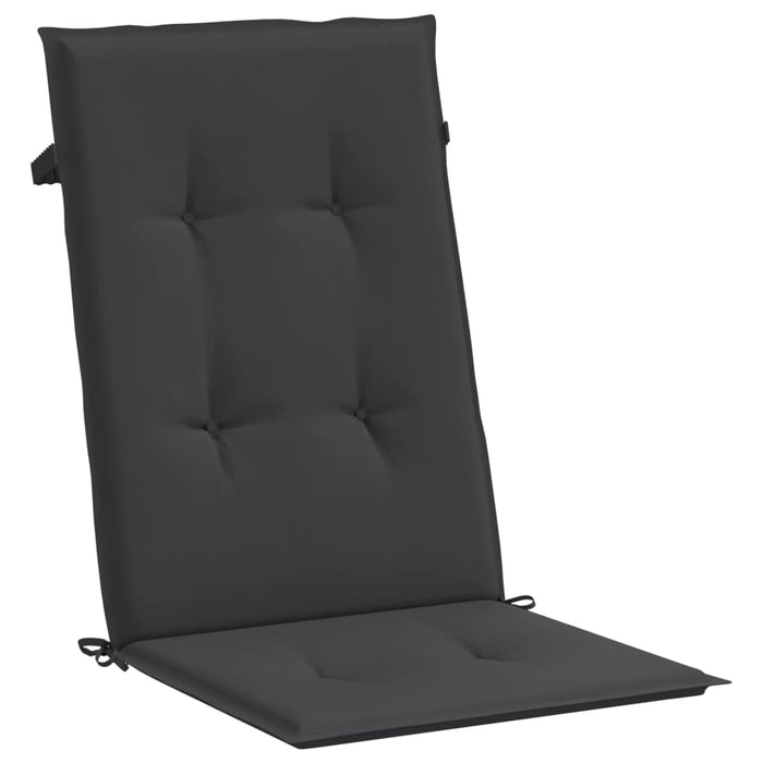 Perne scaun spătar înalt, 4 buc., negru, 120x50x3 cm, textil - WALTI WALTI