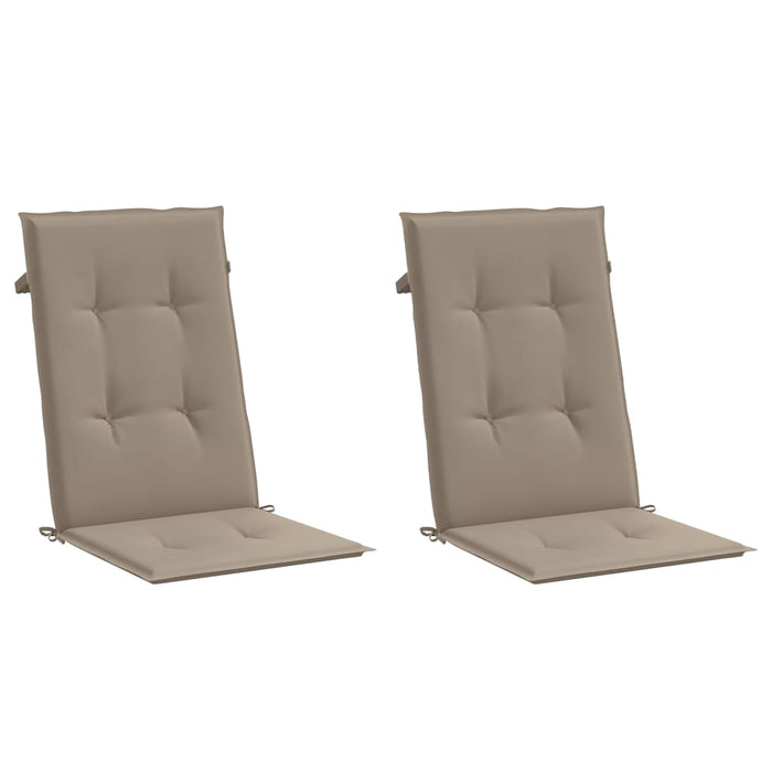 Perne scaun spătar înalt 2 buc., gri taupe, 120x50x3 cm, textil - WALTI WALTI
