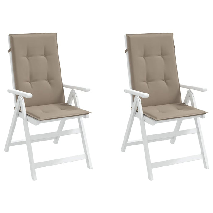 Perne scaun spătar înalt 2 buc., gri taupe, 120x50x3 cm, textil - WALTI WALTI