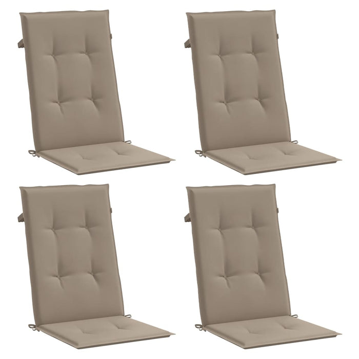 Perne scaun spătar înalt 4 buc., gri taupe, 120x50x3 cm, textil - WALTI WALTI
