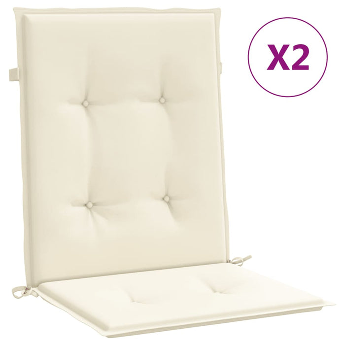 Perne cu spătar mic, 2 buc. crem 100x50x3 cm textil oxford - WALTI WALTI