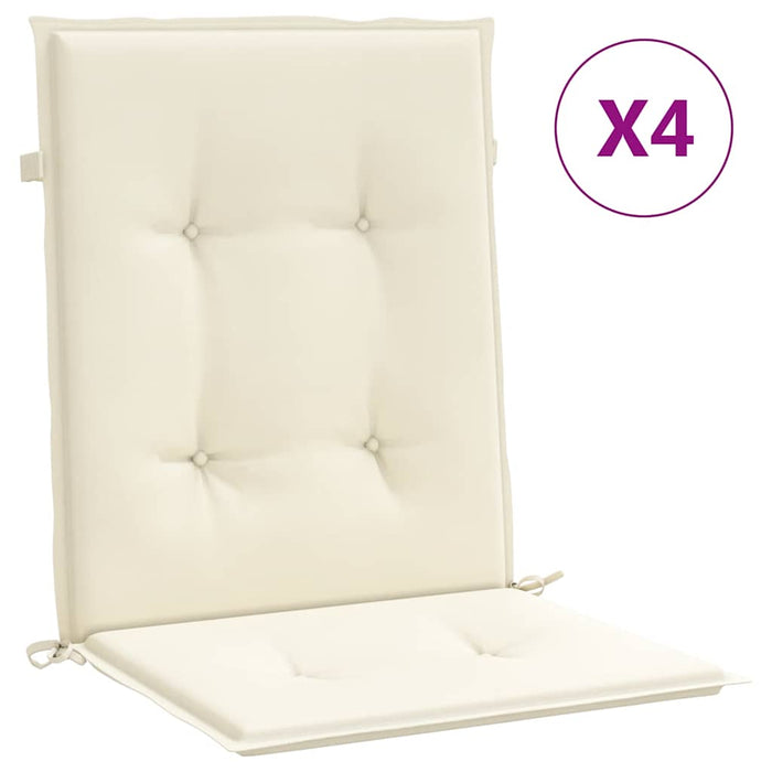 Perne cu spătar mic, 4 buc. crem 100x50x2 cm textil oxford WALTI
