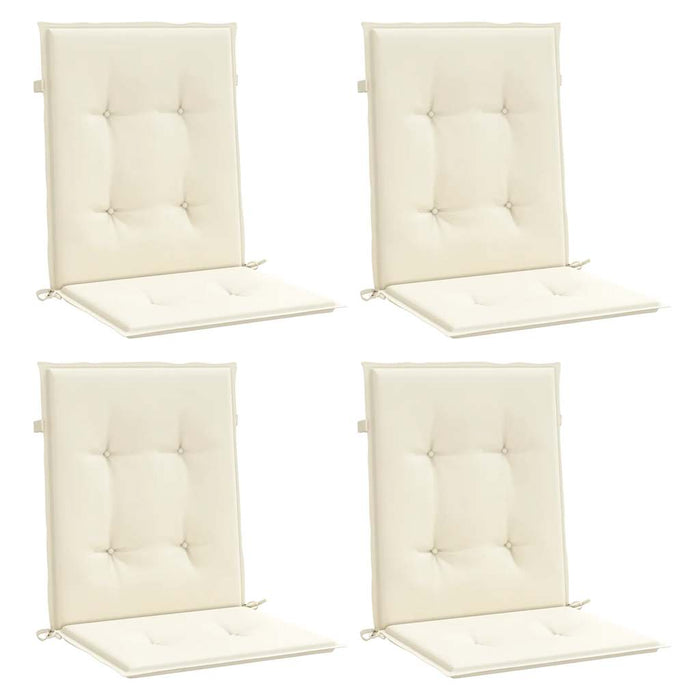 Perne cu spătar mic, 4 buc. crem 100x50x2 cm textil oxford WALTI