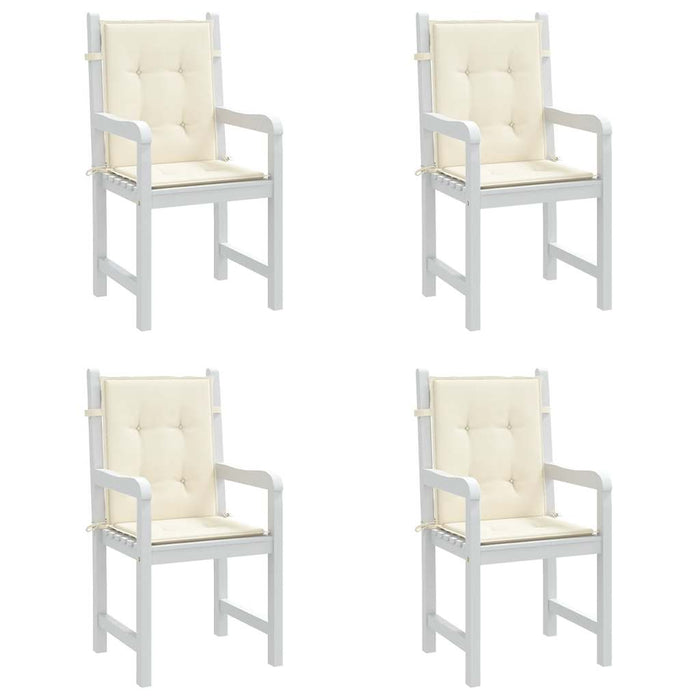 Perne cu spătar mic, 4 buc. crem 100x50x2 cm textil oxford WALTI