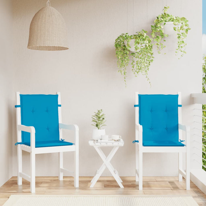 Perne cu spătar mic, 2 buc. albastru 100x50x3 cm textil oxford WALTI