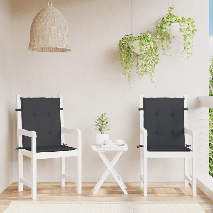 Perne cu spătar mic, 2 buc. negru 100x50x3 cm textil oxford - WALTI WALTI