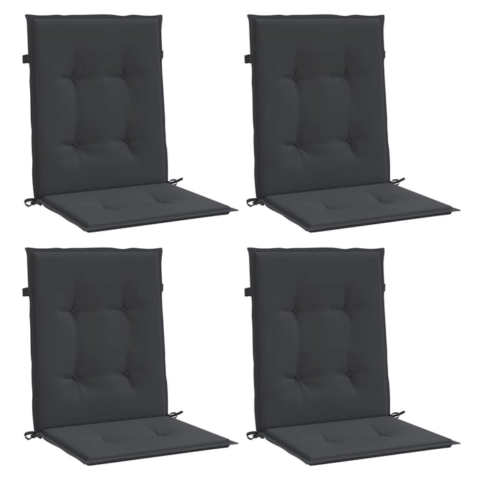 Perne cu spătar mic, 4 buc. negru 100x50x3 cm textil oxford WALTI