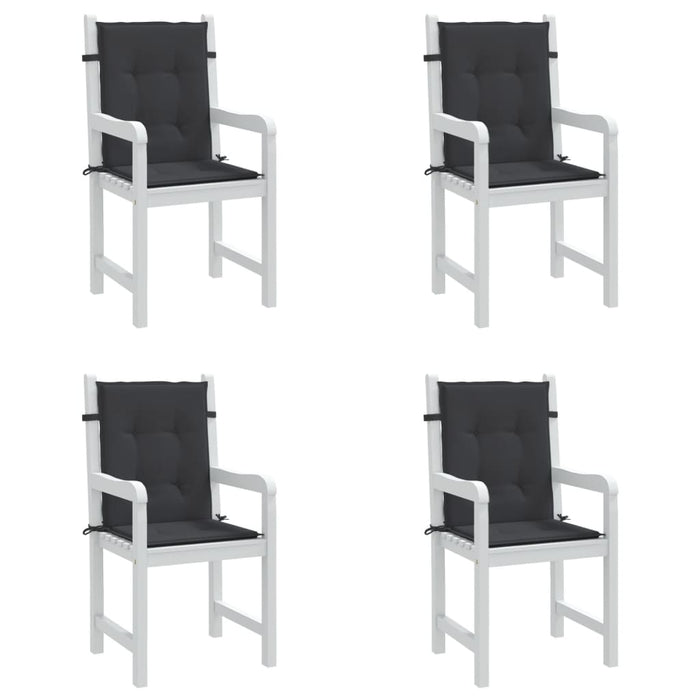 Perne cu spătar mic, 4 buc. negru 100x50x3 cm textil oxford WALTI