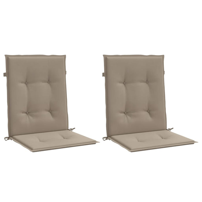Perne cu spătar mic, 2 buc. gri taupe 100x50x3 cm textil oxford - WALTI WALTI