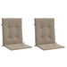 Perne cu spătar mic, 2 buc. gri taupe 100x50x3 cm textil oxford - WALTI WALTI