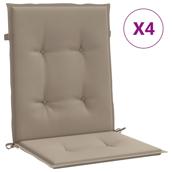 Perne cu spătar mic, 4 buc. gri taupe 100x50x3 cm textil oxford - WALTI WALTI