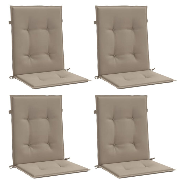 Perne cu spătar mic, 4 buc. gri taupe 100x50x3 cm textil oxford - WALTI WALTI
