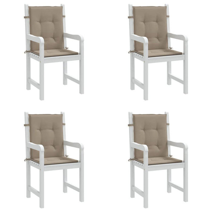 Perne cu spătar mic, 4 buc. gri taupe 100x50x3 cm textil oxford - WALTI WALTI