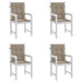 Perne cu spătar mic, 4 buc. gri taupe 100x50x3 cm textil oxford - WALTI WALTI