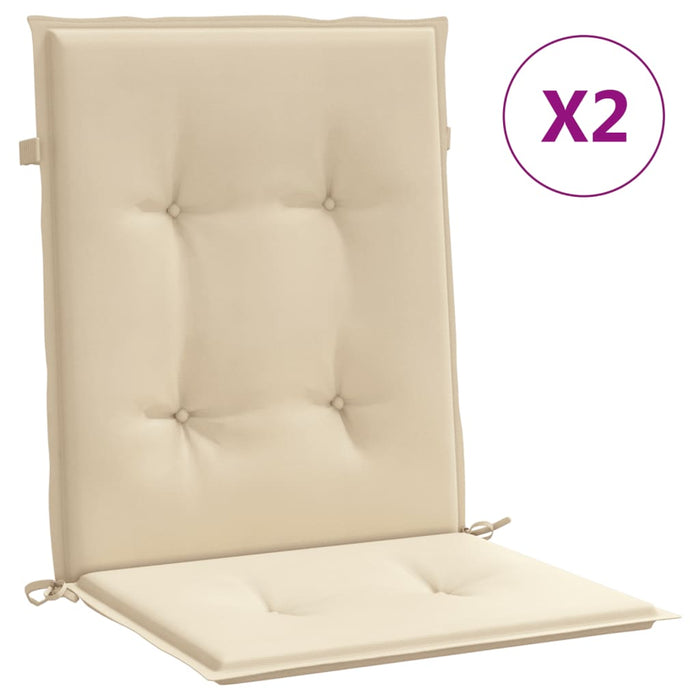 Perne cu spătar mic, 2 buc. bej 100x50x3 cm textil oxford - WALTI WALTI